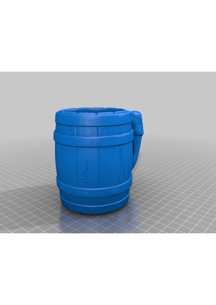 Saplı Fincan Varil (Sadece Plastik Aparattır!!!) 3D