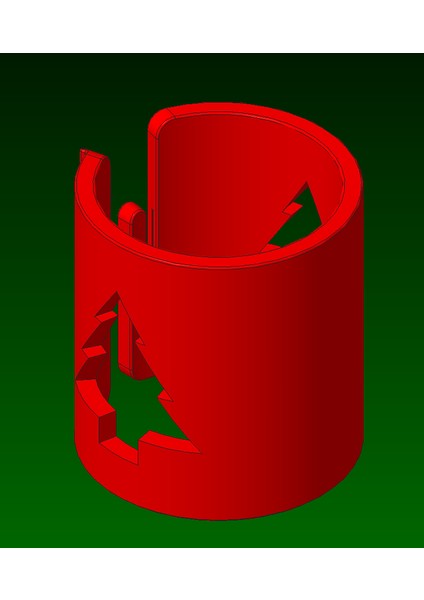 Kağıt Kesici Sarma - Noel Ağacı Kesimi (Sadece Plastik Aparattır!!!) 3D modelleri