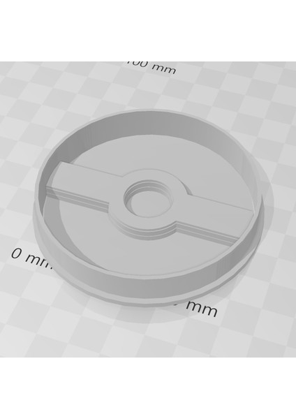 Pokemon Canavar Topu Kurabiye Kesici (Sadece Plastik Aparattır!!!) 3D