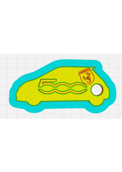 Fiat 500 Abarth Anahtarı (Sadece Plastik Aparattır!!!) 3D fiyatları