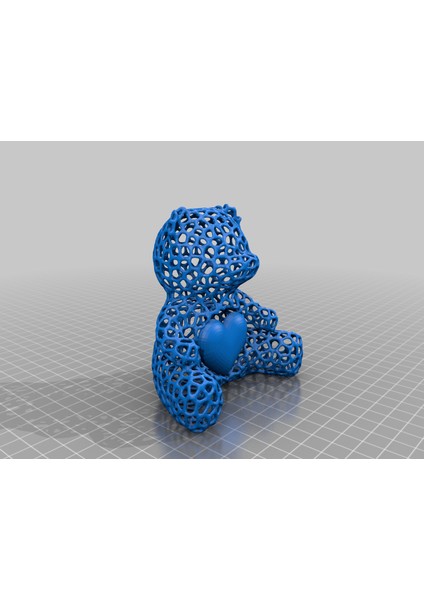 Büyük Kalpli Ayı (Sadece Plastik Aparattır!!!) 3D