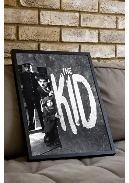 The Kıd Charlie Chaplin Nostaljik Poster - Siyah Çerçeveli fiyatları