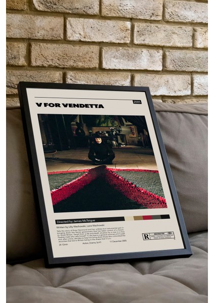 V For Vandetta Film Posteri - Siyah Çerçeveli Poster fiyatları