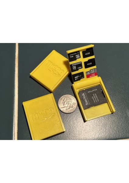 Microsd Kart 6 Bölmeli Saklama Kutusu (Sadece Plastik Aparattır!!!) 3D
