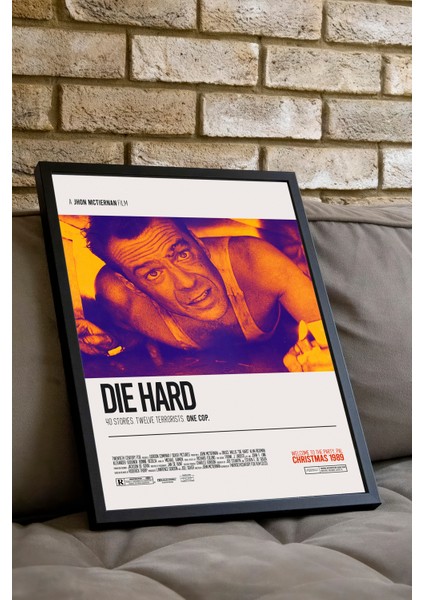 Dıe Hard (Zor Ölüm) Nostaljik Poster - Siyah Çerçeveli fiyatları