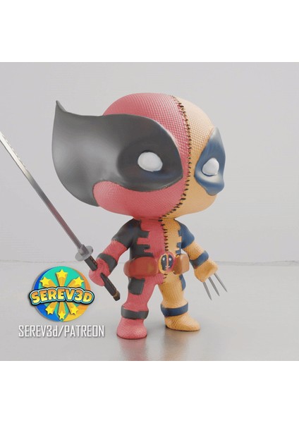 Deadpool Wolverine Kaynaşmış Figür (Plastik Aparattır!!!) 3D fiyatları