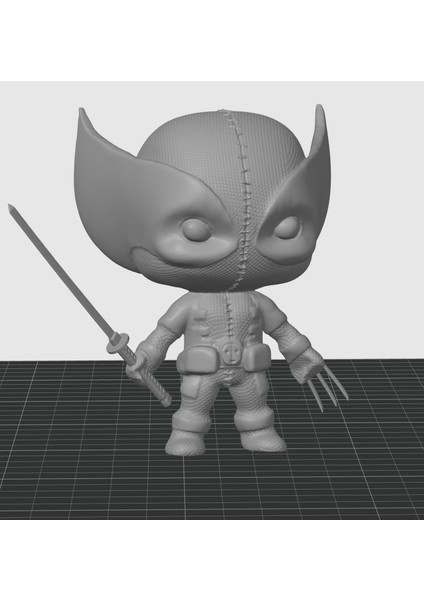 Deadpool Wolverine Kaynaşmış Figür (Plastik Aparattır!!!) 3D modelleri