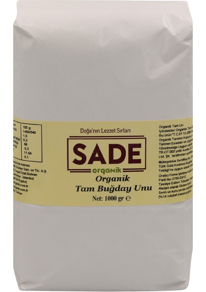 Organik Tam Buğday Unu 1 kg – Katkısız, Doğal ve Sertifikalı Üretim, Sağlıklı Ev Yapımı Tarifler İçin fiyatları
