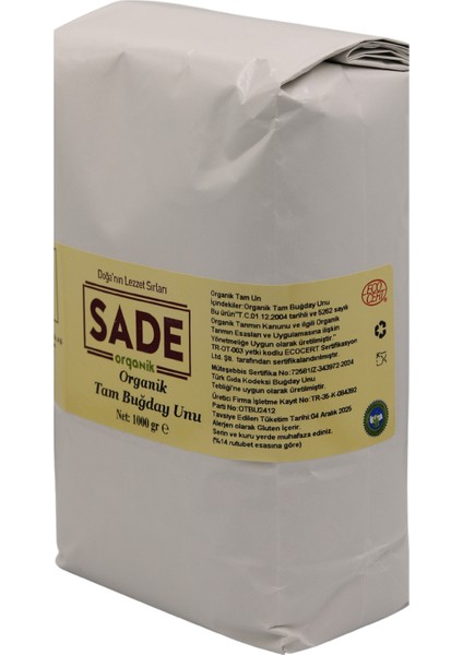 Organik Tam Buğday Unu 1 kg – Katkısız, Doğal ve Sertifikalı Üretim, Sağlıklı Ev Yapımı Tarifler İçin modelleri