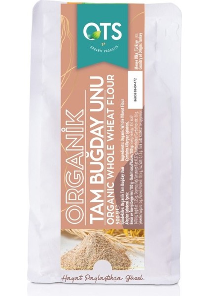 Tam Buğday Unu 500 g – Yüksek Lifli, Vegan, Stabilize Öğütülmüş, Kilitli Paketli Sağlıklı Tahıl Unu fırsatları