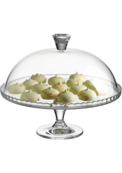 Patisseri Ayaklı Cam Kapaklı Kek Fanusu 2 Parça Şeffaf – 32,2 cm Çap, 26,25 cm Yükseklik, Sofra Sunumları için Şık ve Dayanıklı Tasarım modelleri