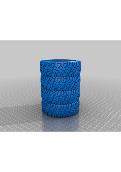 Çamur Lastik Kalem Tutucu (Sadece Plastik Aparattır!!!) 3D