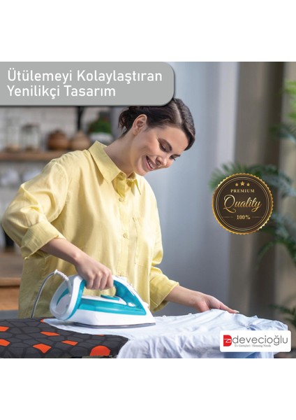 Comfort Ütü Masası – Monoblok Gövde, Isıya Dayanıklı Pamuklu Kılıf, 36x114 cm, Dayanıklı ve Ergonomik Tasarım