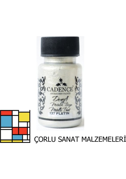 Platin Dora Metalik Akrilik Boya 50 ml – El Sanatları, Hobi ve Dekoratif Yüzey Boyamaları İçin fiyatları