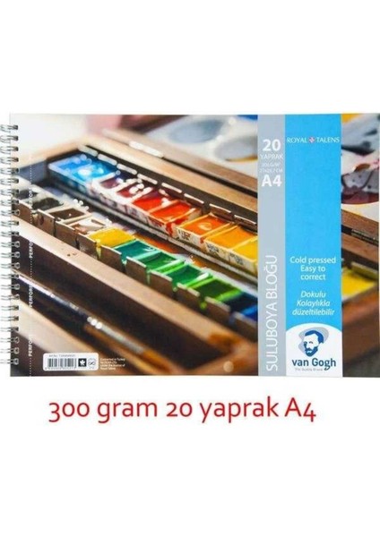 Spiralli Suluboya Blok A4 300 gr/m² 20 Yaprak – Sanat ve Hobi Çalışmaları İçin Dayanıklı Kağıt fiyatları