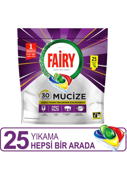 Mucize Bulaşık Makinesi Deterjanı Kapsülü/tableti 25 Yıkama