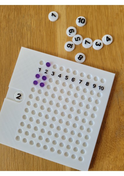 Montessori Çarpım Tahtası - Küçük Çarpım Tablosu (Sadece Plastik Aparattır!!!) 3D