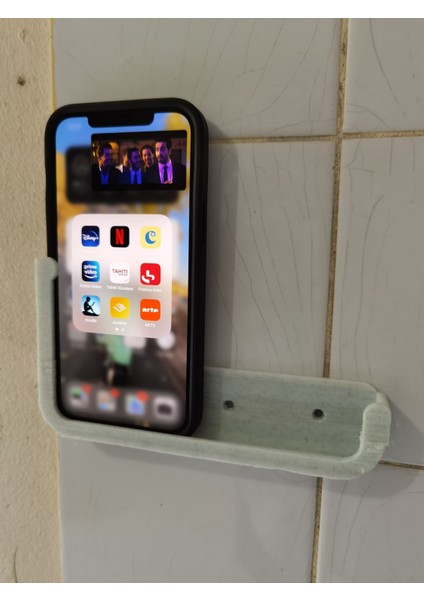 iPhone 12 Pro Max Veya Daha Küçük Telefonlar Için Başucu/banyo Telefon Standı (Sadece Plastik Aparattır!!!) 3D fiyatları