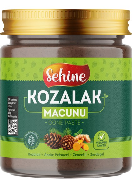 Kozalak Macunu, Çam Kozalağı, Andız Pekmezi, Zencefil, Zerdeçal, Vitamin Takviyeli 240gr