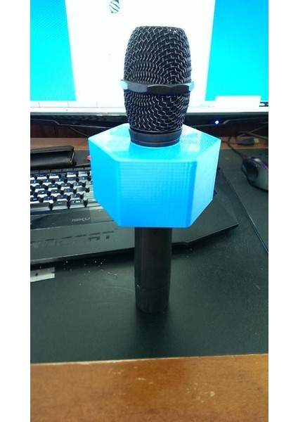 Altıgen Mikrofon Bayrağı, 50 mm Kare, 36 mm Delik 3D modelleri