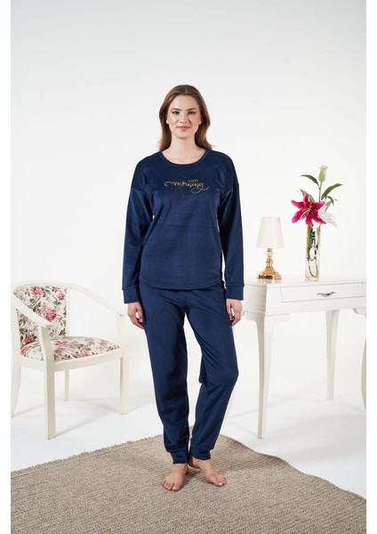 Kadın Kışlık Kadife Pijama Takımı