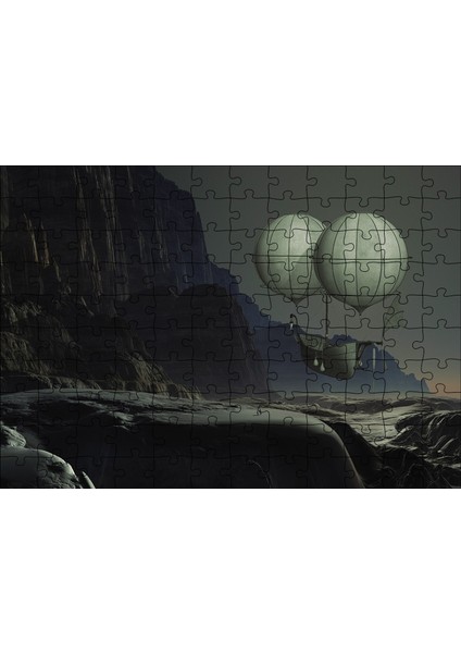 Uçan Gemi Fantastik 120 Parça Puzzle Yapboz Mdf (Ahşap)