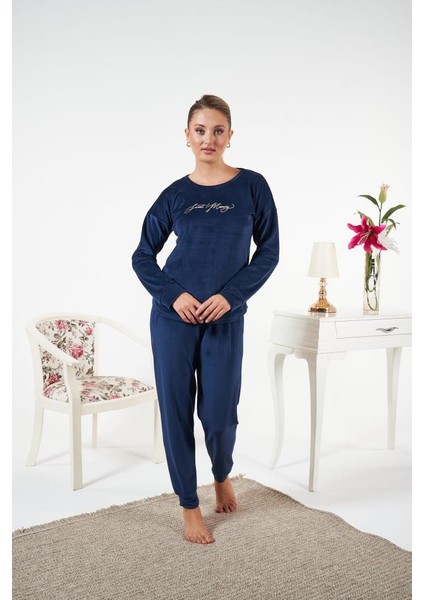 Kadın Kışlık Kadife Pijama Takımı