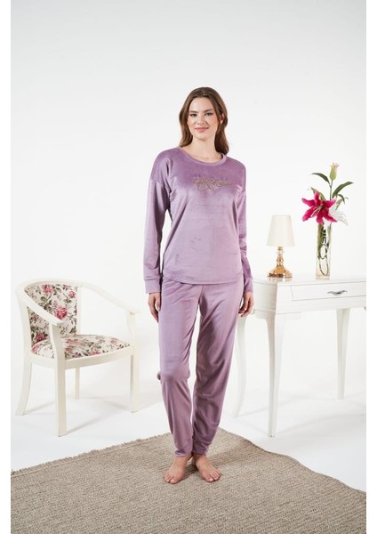 Kadın Kışlık Kadife Pijama Takımı