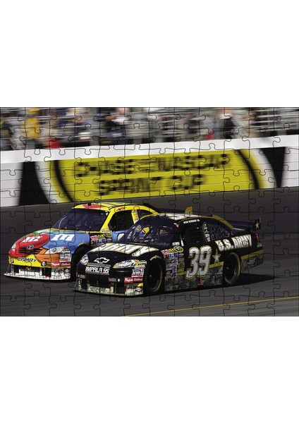 Nascar Yarış Otomobili 120 Parça Puzzle Yapboz Mdf (Ahşap)