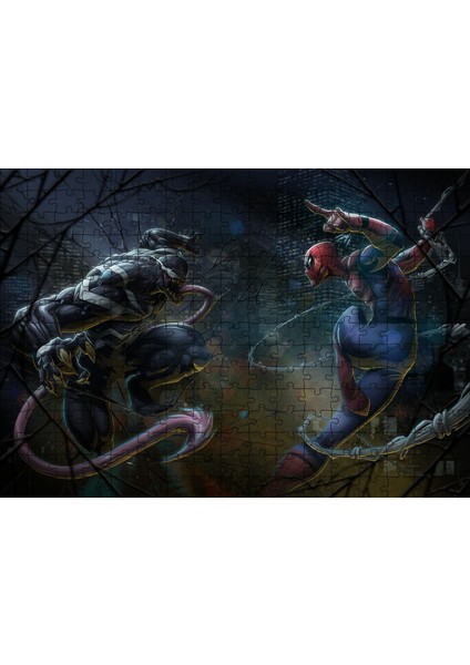 Spiderman Venom Artwork 255 Parça Puzzle Yapboz Mdf (Ahşap)