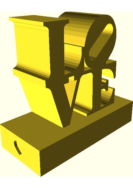 Aşk Heykeli Openscad ile Remixd 3D fiyatları