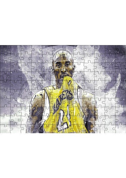 Kobe Bryant Maç Bitti 120 Parça Puzzle Yapboz Mdf (Ahşap)