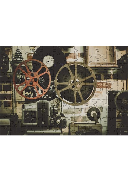 Film Makinesi 120 Parça Puzzle Yapboz Mdf (Ahşap)