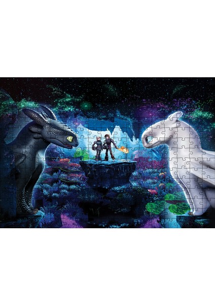 Ejderhanı Nasıl Eğitirsin 3 Dişsiz ve Işığın Öfkesi 255 Parça Puzzle Yapboz Mdf (Ahşap)