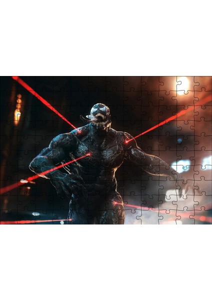 Venom Lazerler 120 Parça Puzzle Yapboz Mdf (Ahşap)