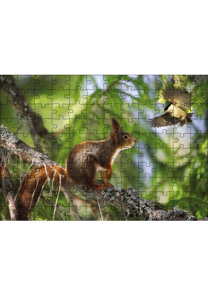 Sincap Kuş Muhabbeti 120 Parça Puzzle Yapboz Mdf (Ahşap)