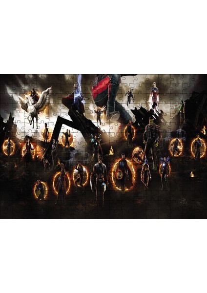 Avengers Endgame Son Savaş Görseli 255 Parça Puzzle Yapboz Mdf (Ahşap)