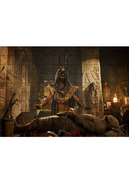 Assassins Creed Origins Mısır Mumya 120 Parça Puzzle Yapboz Mdf (Ahşap)