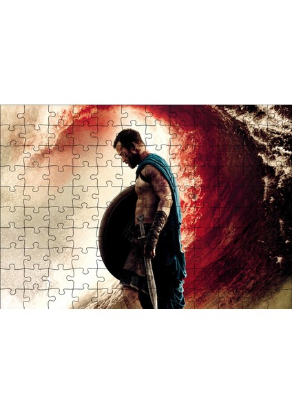 300 Spartalı Savaşçı ve Kan Denizi 120 Parça Puzzle Yapboz Mdf (Ahşap)