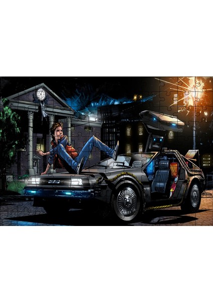 geleceğe Dönüş Marty Illüstrasyon Görseli 120 Parça Puzzle Yapboz Mdf (Ahşap)
