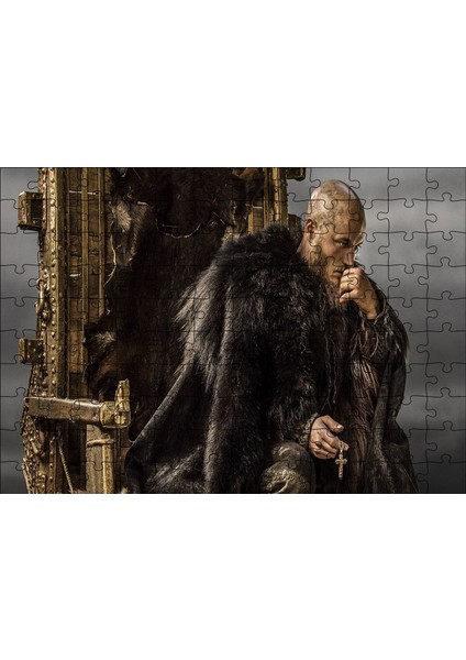 Vikingler Taht Travis Fimmel 120 Parça Puzzle Yapboz Mdf (Ahşap)