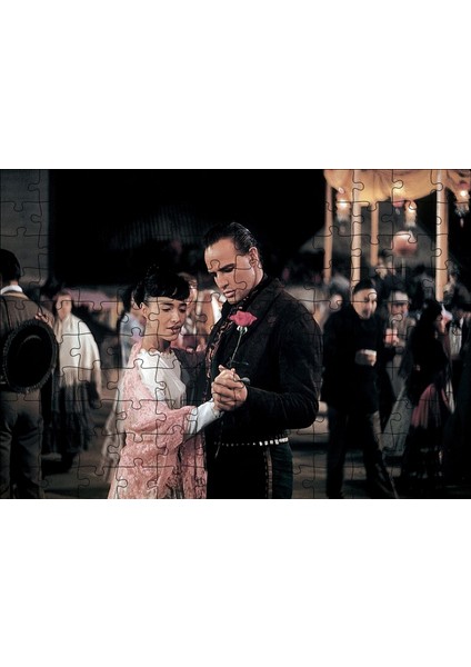 Marlon Brando Dans Ediyor 120 Parça Puzzle Yapboz Mdf (Ahşap)