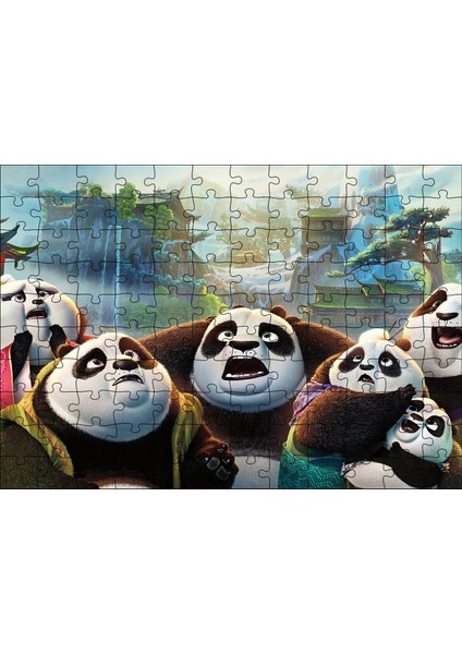 Kung Fu Panda 3 Panda Ailesi 120 Parça Puzzle Yapboz Mdf (Ahşap)