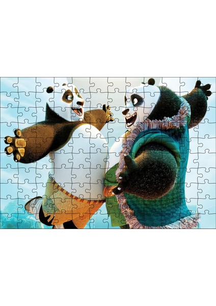 Cakapuzzle Kungfu Panda Usta ve Çırak 120 Parça Puzzle Yapboz Mdf (Ahşap)