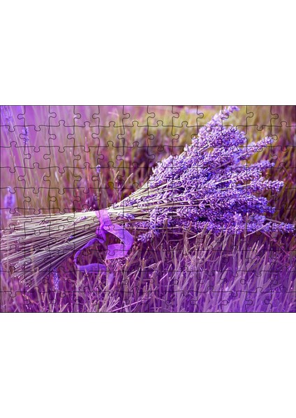 Cakapuzzle Bir Demet Lavanta 120 Parça Puzzle Yapboz Mdf (Ahşap)