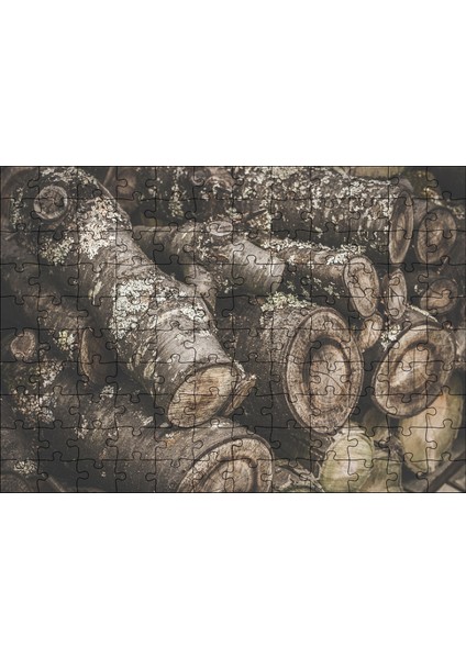 Cakapuzzle Üstüste Kütükler 120 Parça Puzzle Yapboz Mdf (Ahşap)