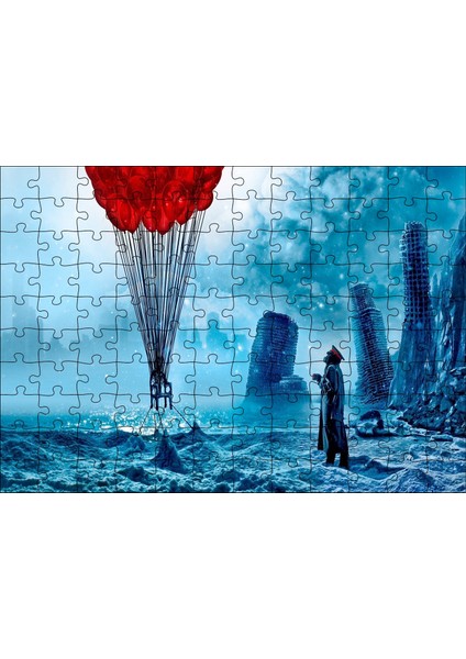 Cakapuzzle Kıyamet Sonrası Romantik Kırmızı Balonlar 120 Parça Puzzle Yapboz Mdf (Ahşap)
