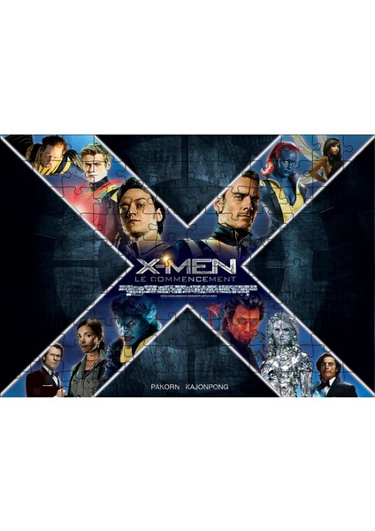 Cakapuzzle x Men Film Afişi 120 Parça Puzzle Yapboz Mdf (Ahşap)