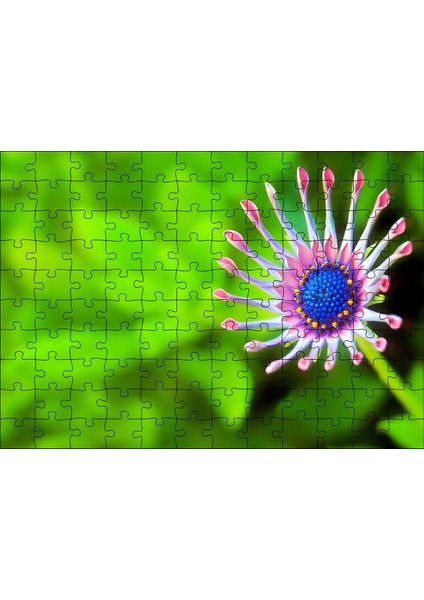 Cakapuzzle Yakın Çekim Çiçek Yeşil Flu Arkaplan 120 Parça Puzzle Yapboz Mdf (Ahşap)