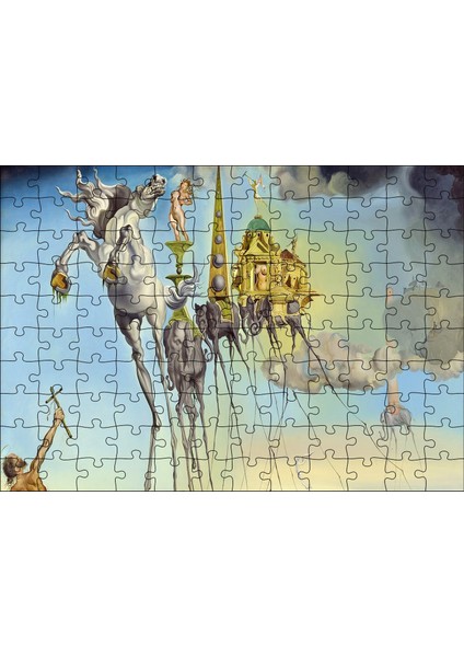 Cakapuzzle Salvador Dali ve Gerçeküstü Fil Imgeleri Görseli 120 Parça Puzzle Yapboz Mdf (Ahşap)